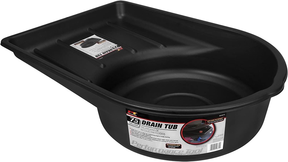 Performance Tool W4072 7.5 Gallon Drain Tub Pan