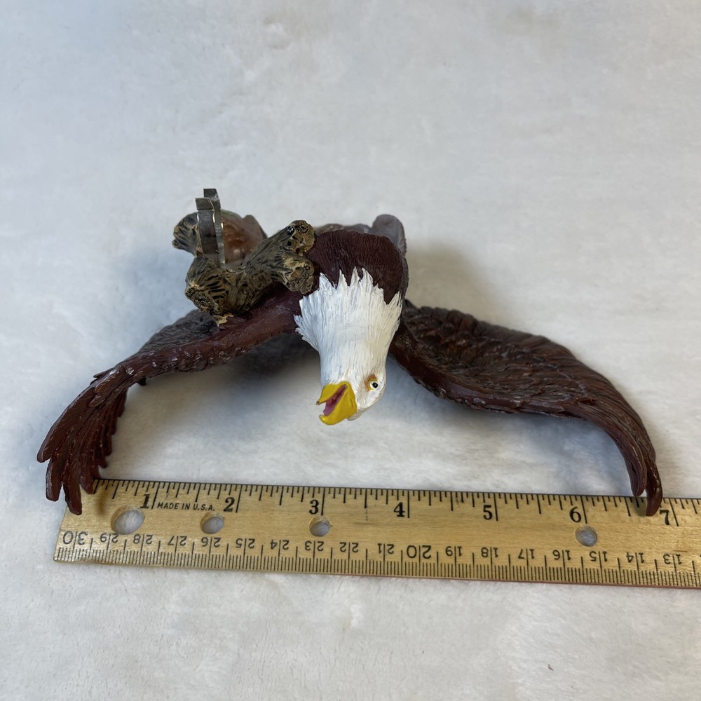Nature’s Window Bald Eagle In Flight Resin Night Light Plug In 7” Wingspan