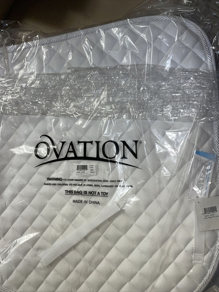 Ovation CoolMax Diamond Quilt Dressage Pad  (white)