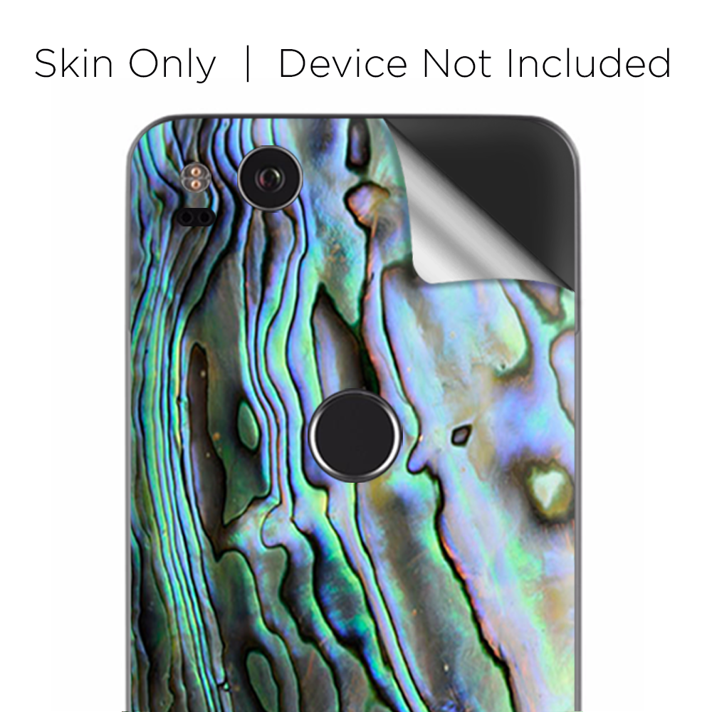 Google Pixel 2 Skins Decal Wrap Abalone Ripples Green Blue Purple