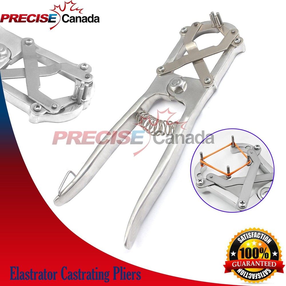 2 Pcs Blue Elastrator Tool Castrator Plier Castrate Cattle Sheep Goats