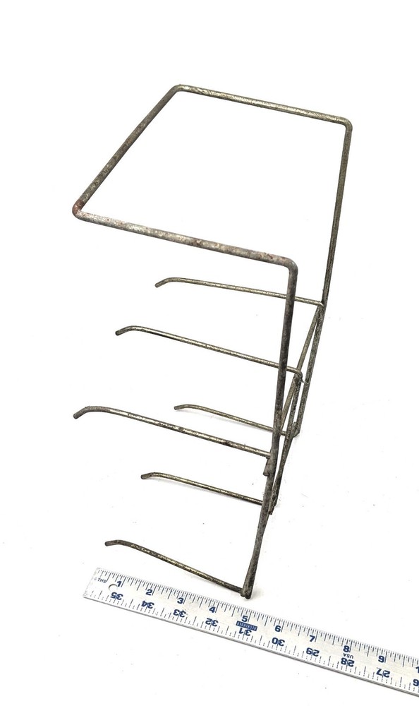 Vintage Counter Top Display Rack with 6 Hooks Display Stand