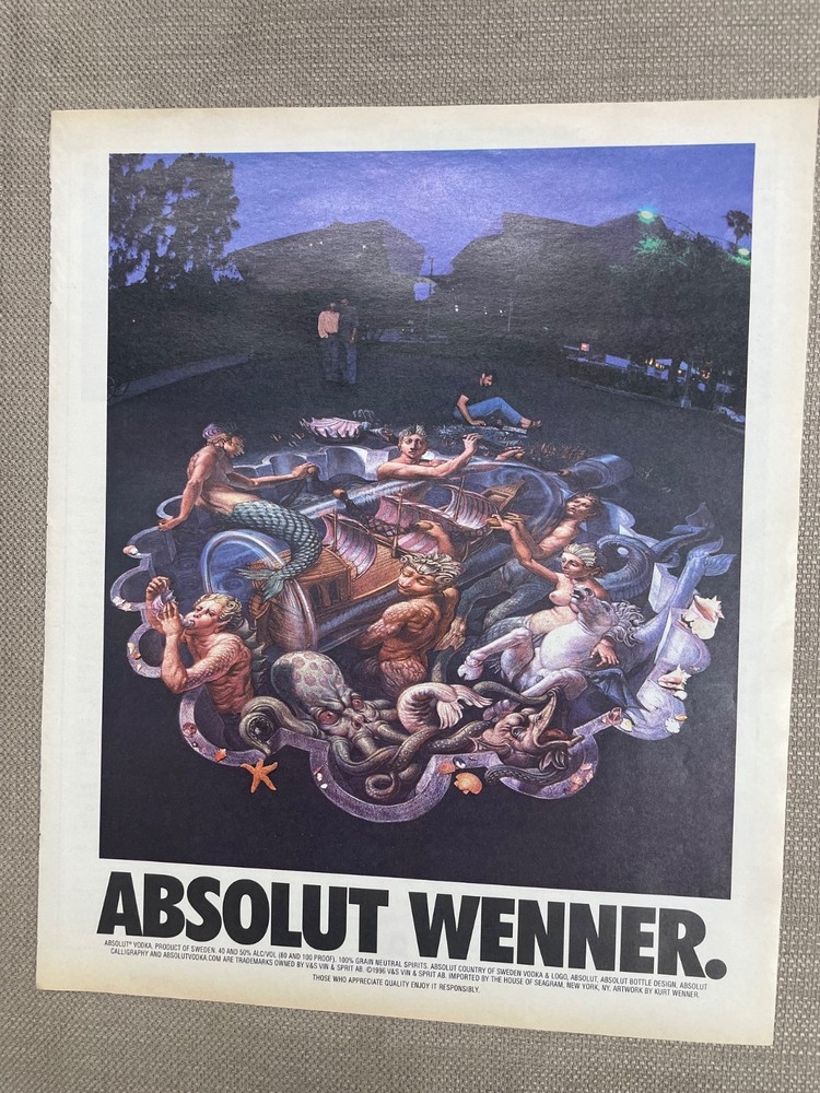 Absolut Wenner Vodka 1996 Magazine Advertisement Ad