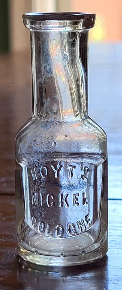 Antique "HOYT'S NICKEL COLOGNE" Tiny Bottle