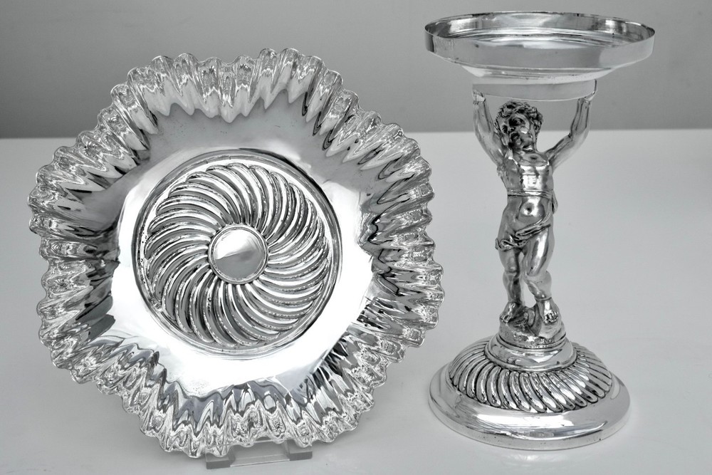 WMF Beautiful Silver Plated Cherub Table Fruit Stand Centrepiece,1902-1910