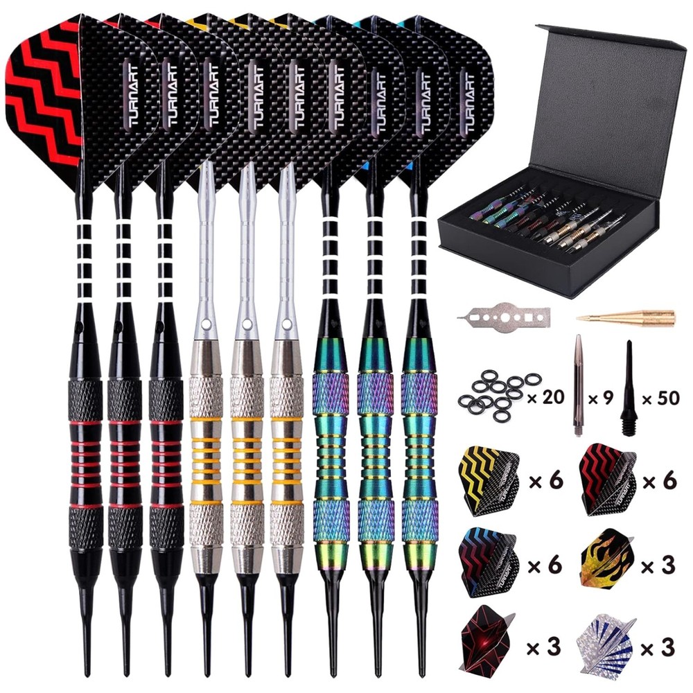 18g Soft Tip Darts - Complete Set with Extra Tips and Tools