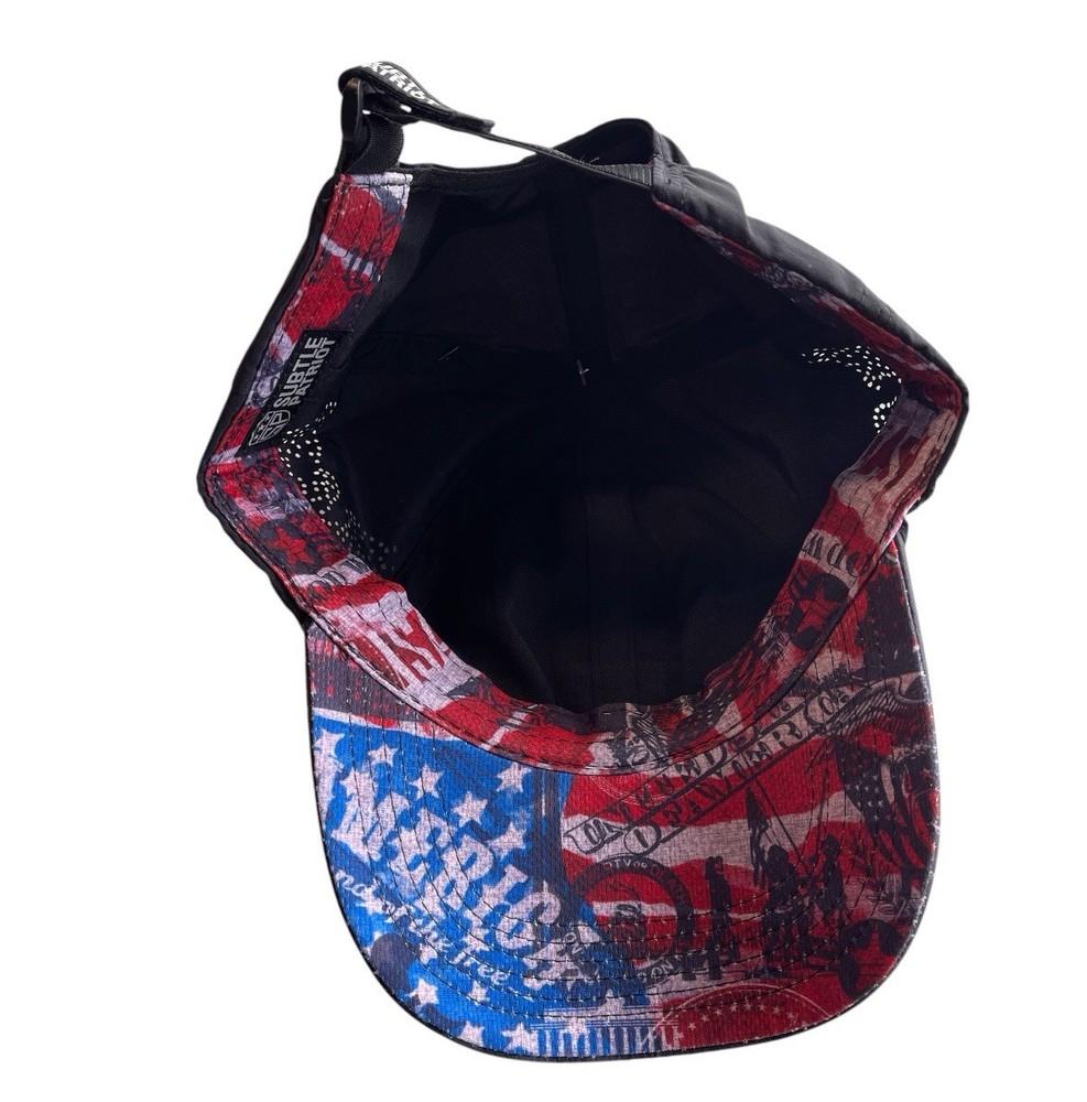 Subtle Patriot Eagle Stars & Stripes Adjustable Golf Hat NWT