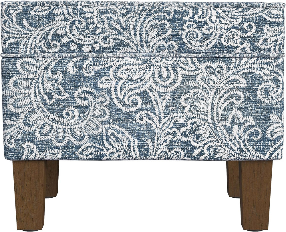 Home Decor |K7646-A879| Upholstered Modern Rectangular Storage Ottoman | Hinged
