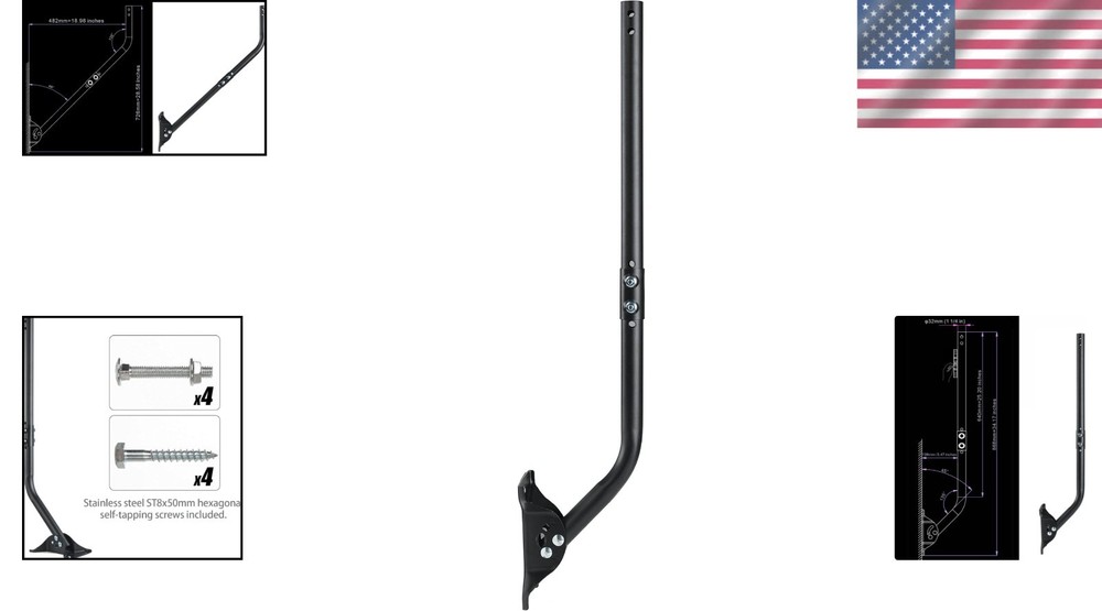 Versatile Adjustable Outdoor Antenna Mounting Pole - 33 1/4" Weatherproof J-Pipe