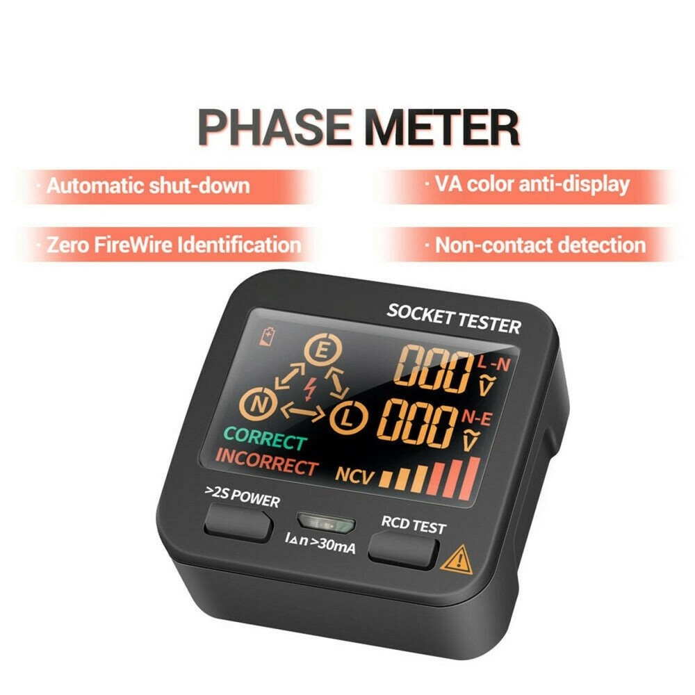Durable US Plug AC11 Socket Tester Digital Display Voltage Checker Detector Tool