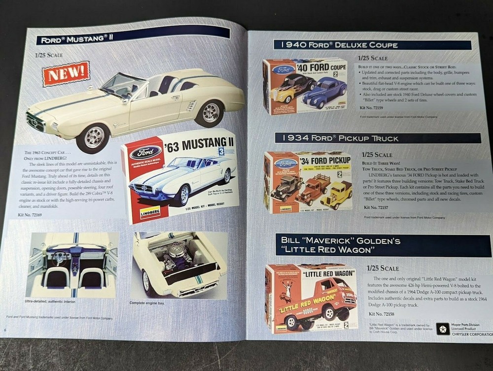 1995 LINDBERG MODELS CATALOG CATALOG *VG-COND*