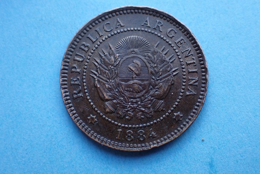 Argentina, Un Centavo 1884, see images.