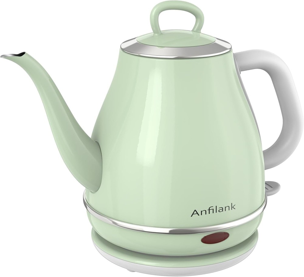 Electric Gooseneck Kettle, 1L 1500WFast Boil, 100% Stainless Steel BPA Free Pour