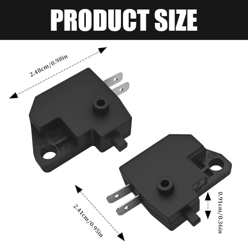 2PCS Motorcycle Brake Light Switch, Brake Light Stop Switch, Left Right Front