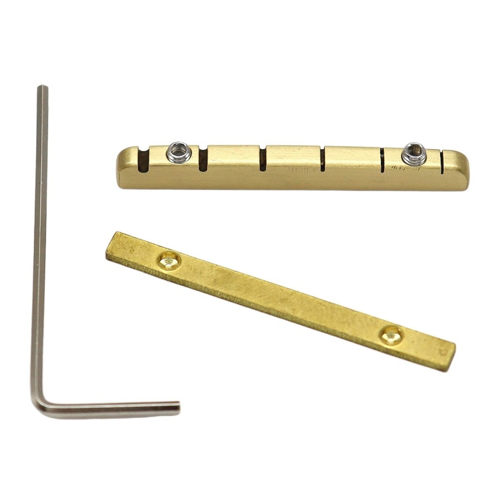 Brass Adjustable 6-String Electric Guitar Nut 42mm Width