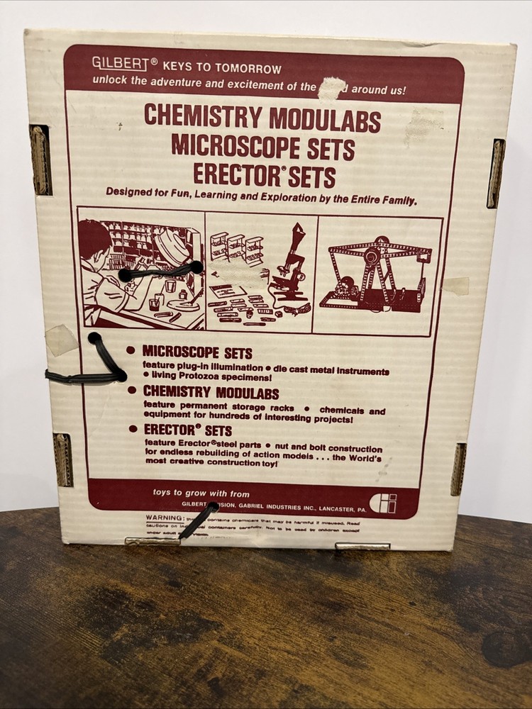 Vintage 1960s A.C. Gilbert Student Microscope – Retro Science Classroom Display