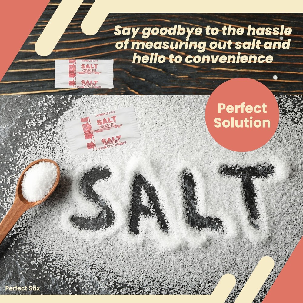Iodized Salt Packets - .6 Grams - 1000 Packets (Packaging may vary.)