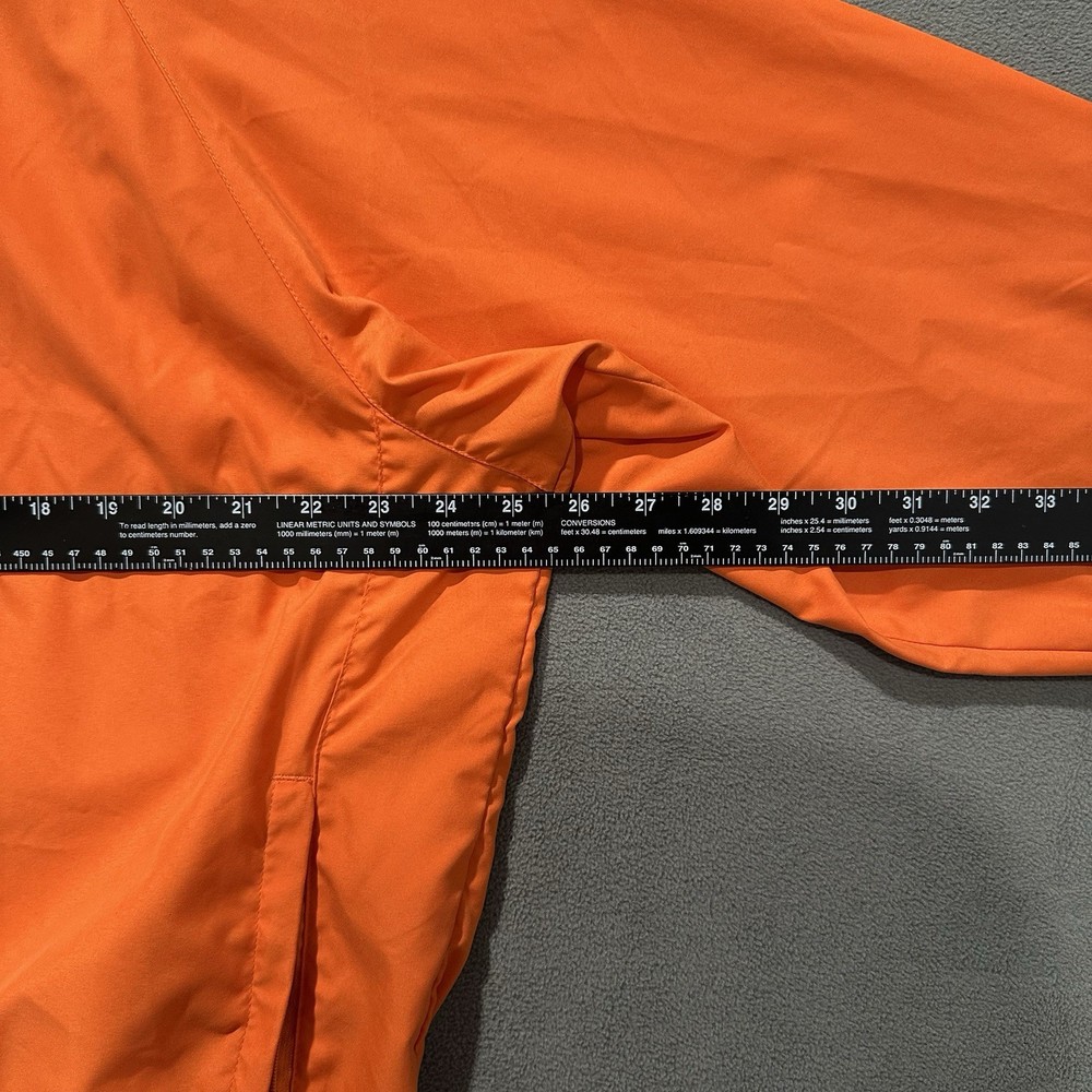 FootJoy Jacket Mens Medium Orange Long Sleeve Golf Windbreaker Snap Pullover EUC
