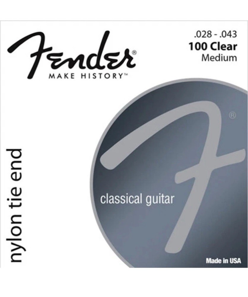 Fender 100 Medium Classical Guitar Strings .028-.043.  New Full String Set (6)