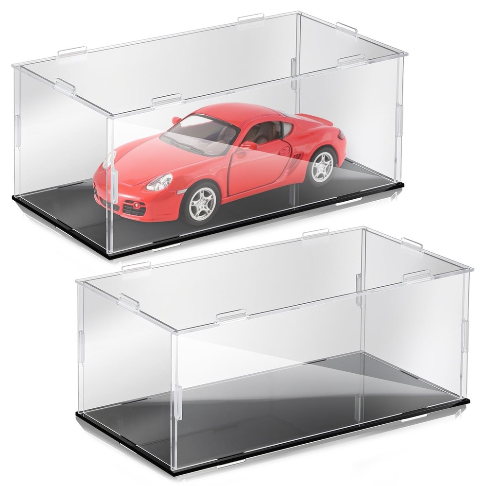 2 Pcs Acrylic Model Car Display Case 1: 24 Scale Clear diecast Display Boxes ...