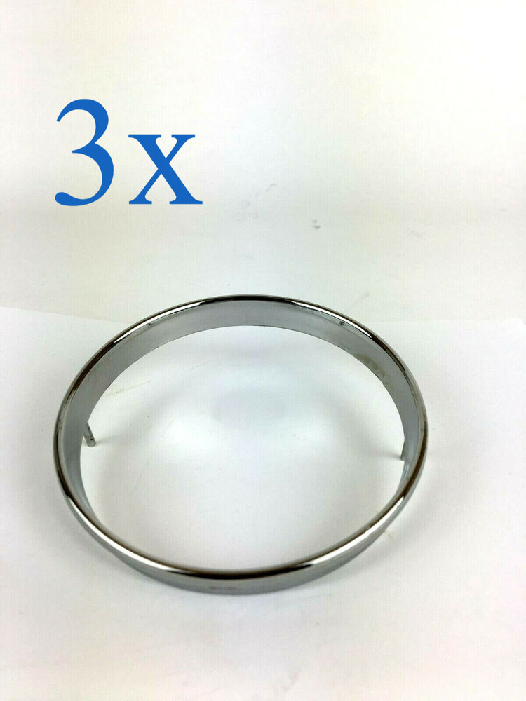 3x Binnacle Gauge Chrome Bezel Ring for Mini Dash Speedo Clock Cluster Surround