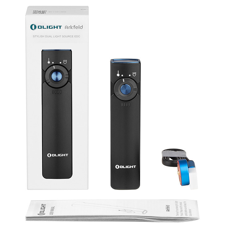 Olight Arkfeld Flat Flashlight with Green Laser & White Light, 1000L, Cool White