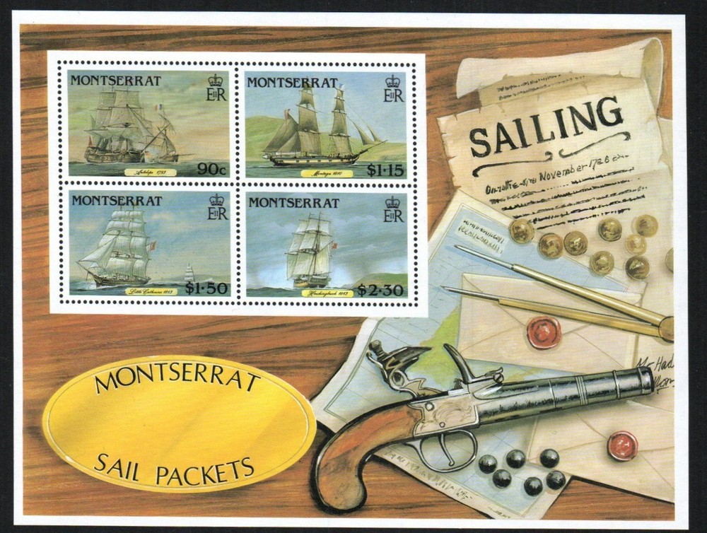 Montserrat Stamp 621a  - Clipper ships
