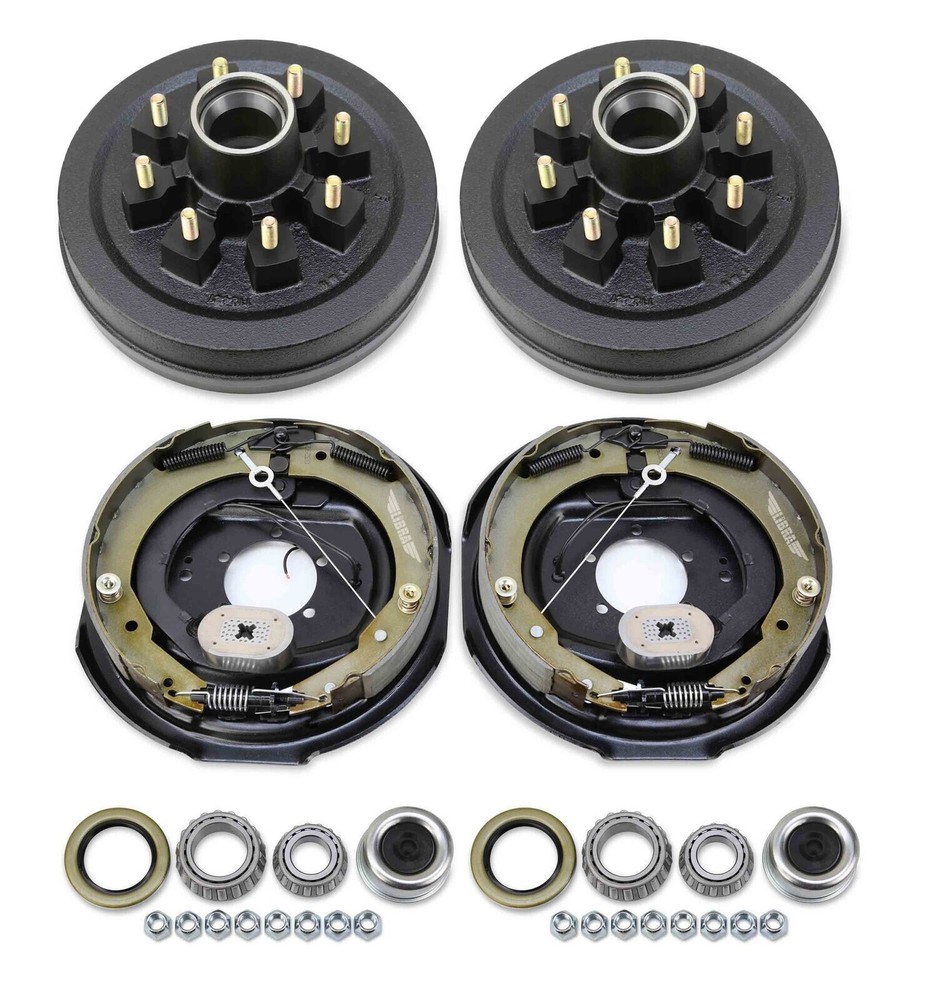 LIBRA Trailer Hub Drum Kits 8 on 6.5" & Self Adjust Electric Brakes 7000 lb Axle