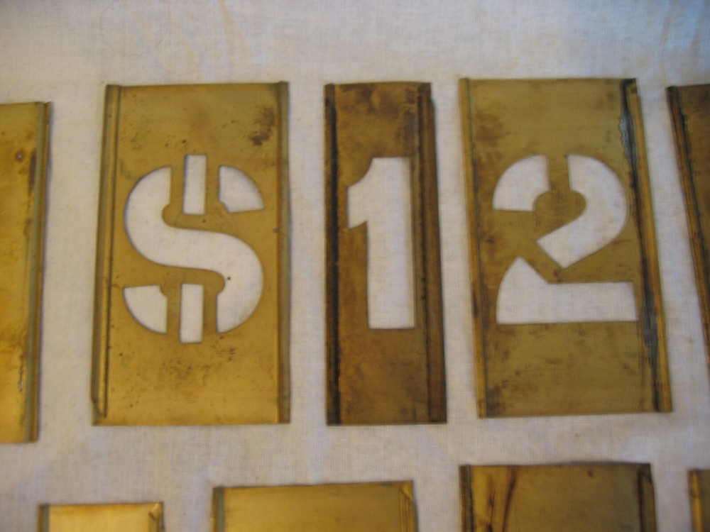vintage number stencils by General