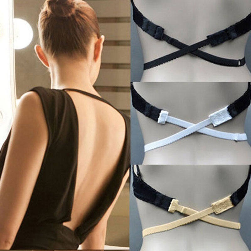 Sally’s® Backless Bra Strap Converter – Adjustable Low Back Extender Adapter