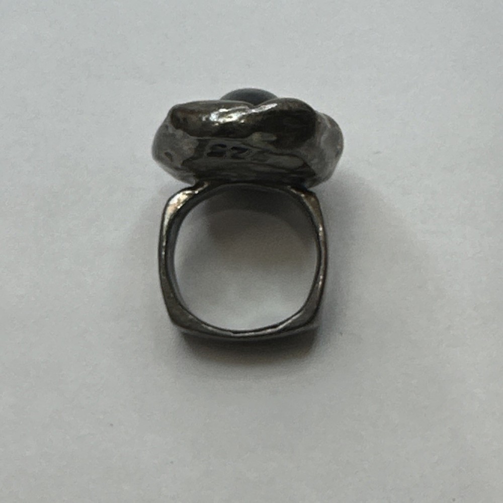 Elegant 925 Sterling Silver Modernist Style Statement Ring