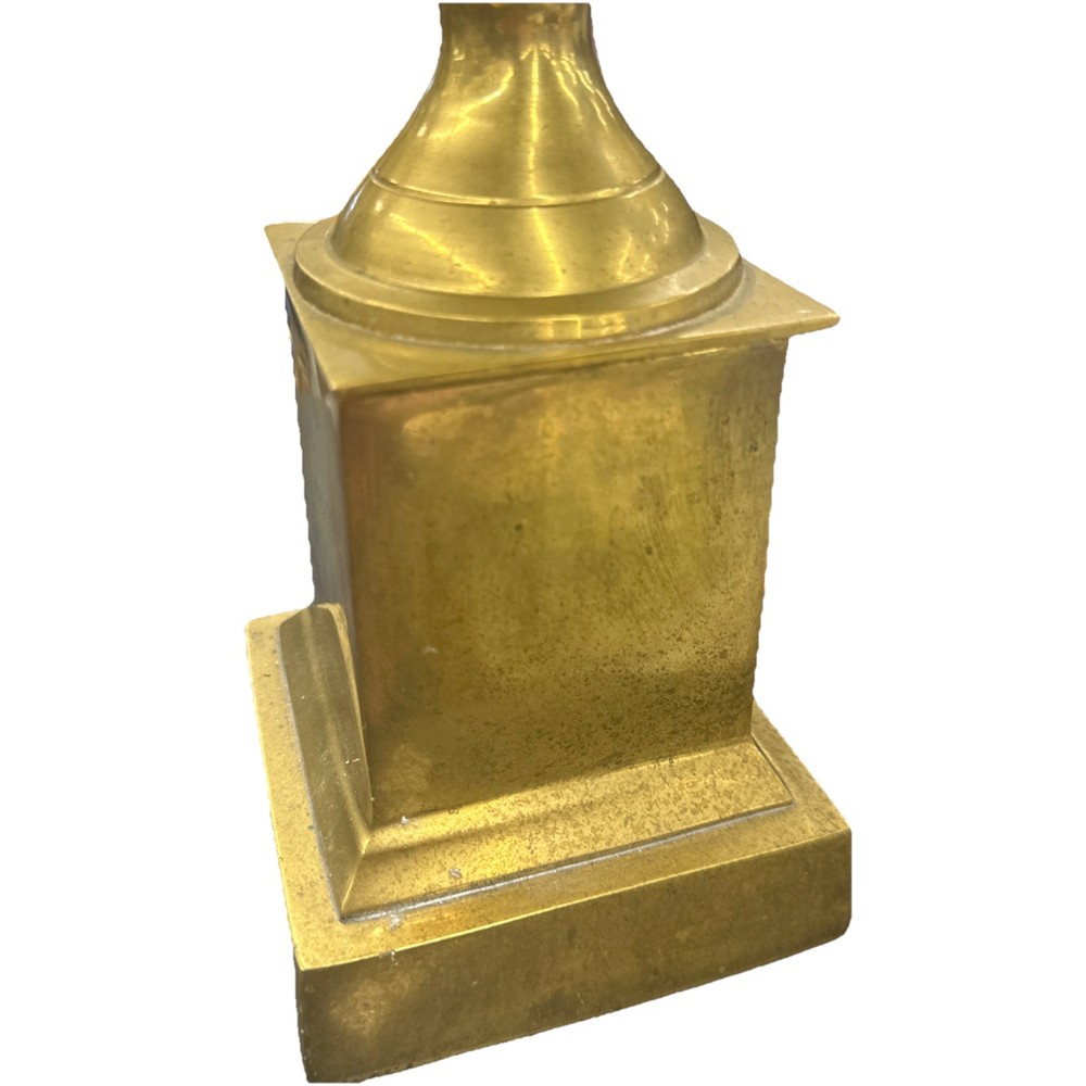 Vintage Solid Brass Pinecone Shape W/Base Table Lamp