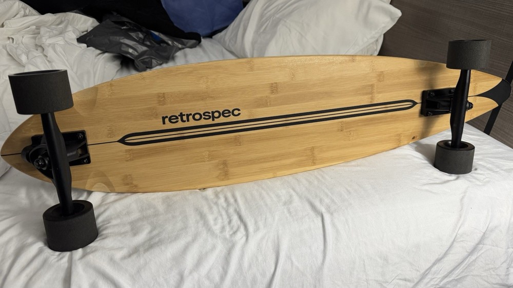 Retrospec Zed Bamboo 44 in Longboard Complete Black Grip Bamboo Deck