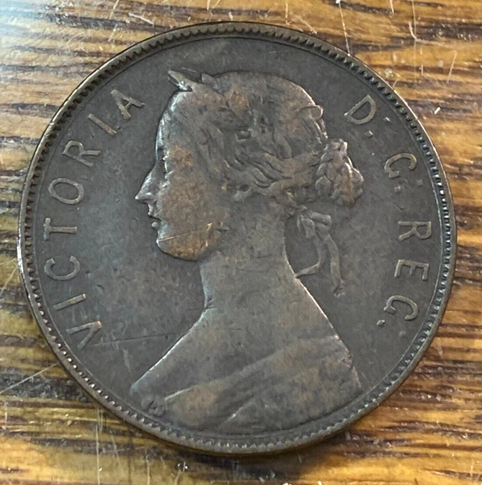 1880 Newfoundland One Cent Nice Original VF KM-1 CHRC