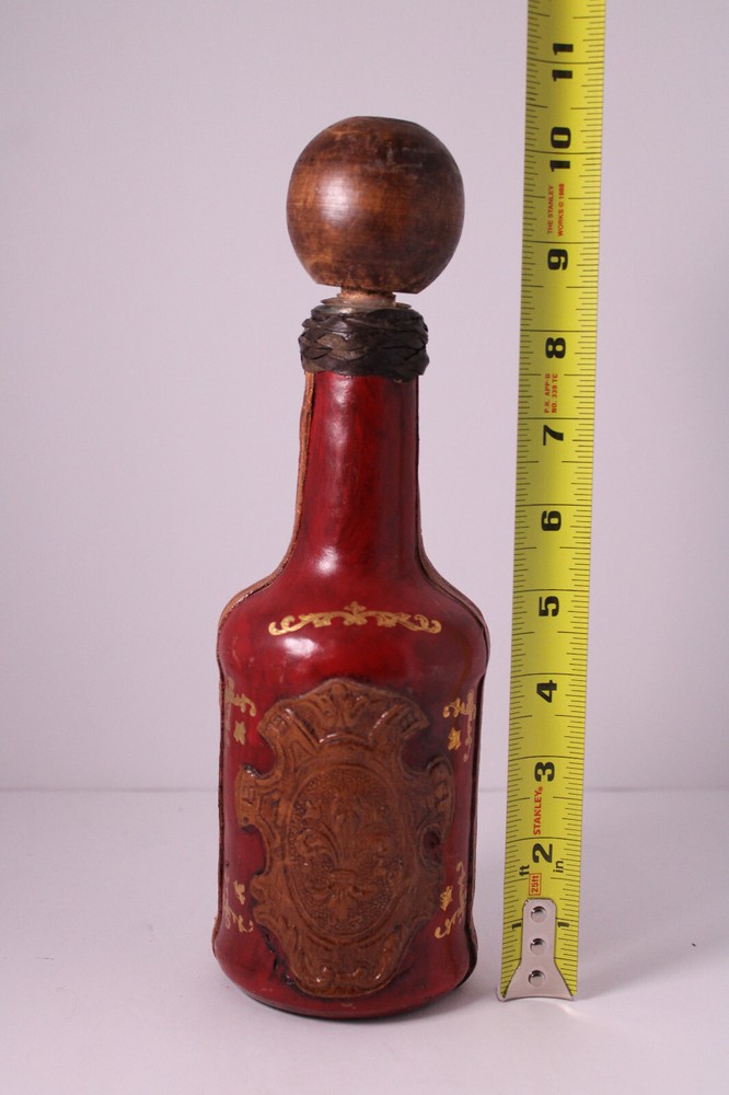 Italian Leather Wrapped Bottle