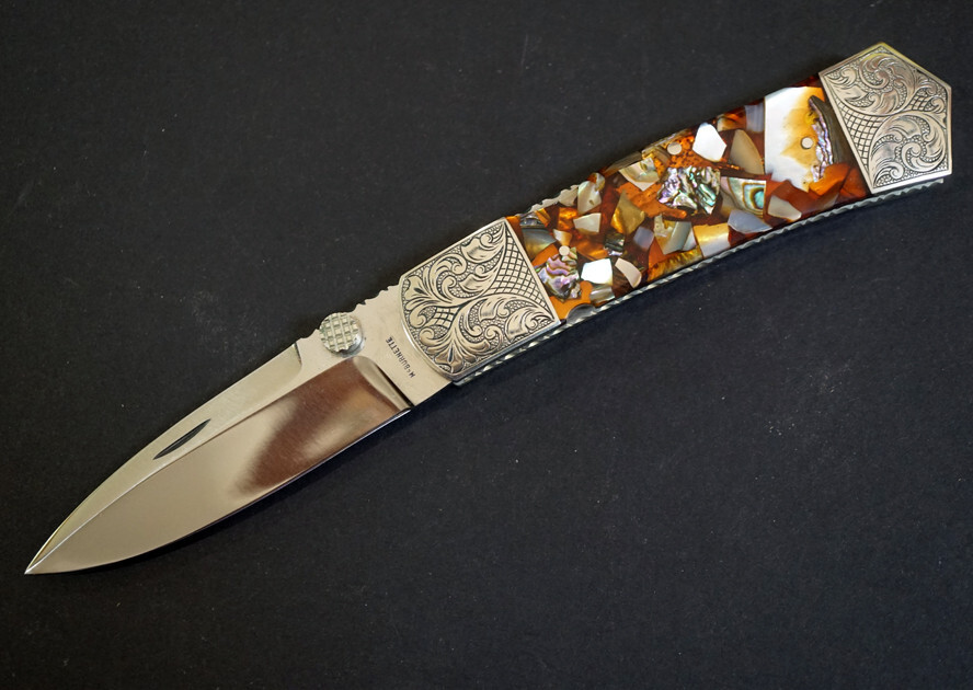 HARVEY McBURNETTE Custom Front Lock Folder Knife RARE RARE