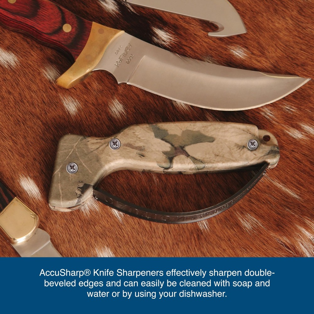AccuSharp Camo Knife Sharpener Quick Safe Easy Edge Restoration Tool