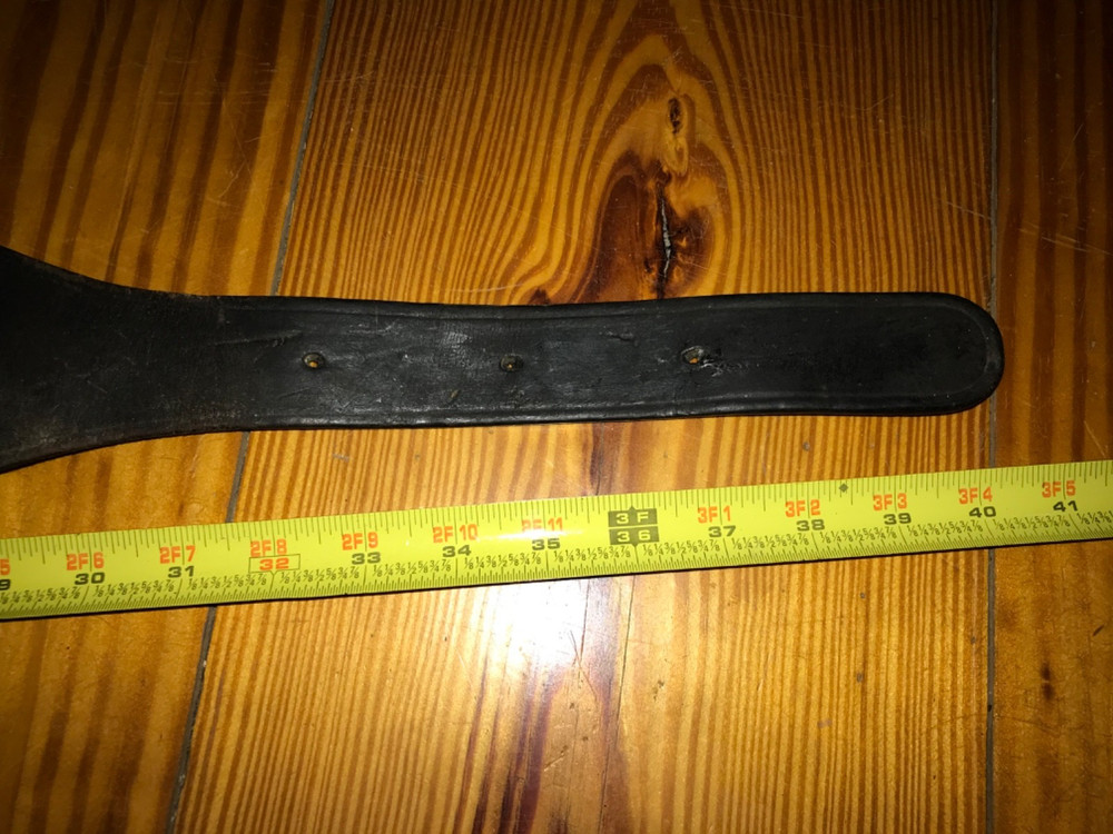 Old Black Leather Breast Collar(?) Strap Strecker Bros., Co.