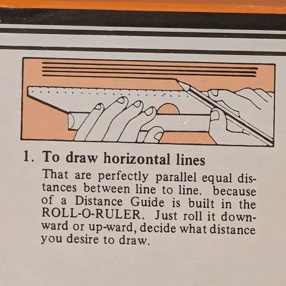 Roll-O-Ruler Rolling Drafting Ruler 12in Wei's CP-405 New In Box