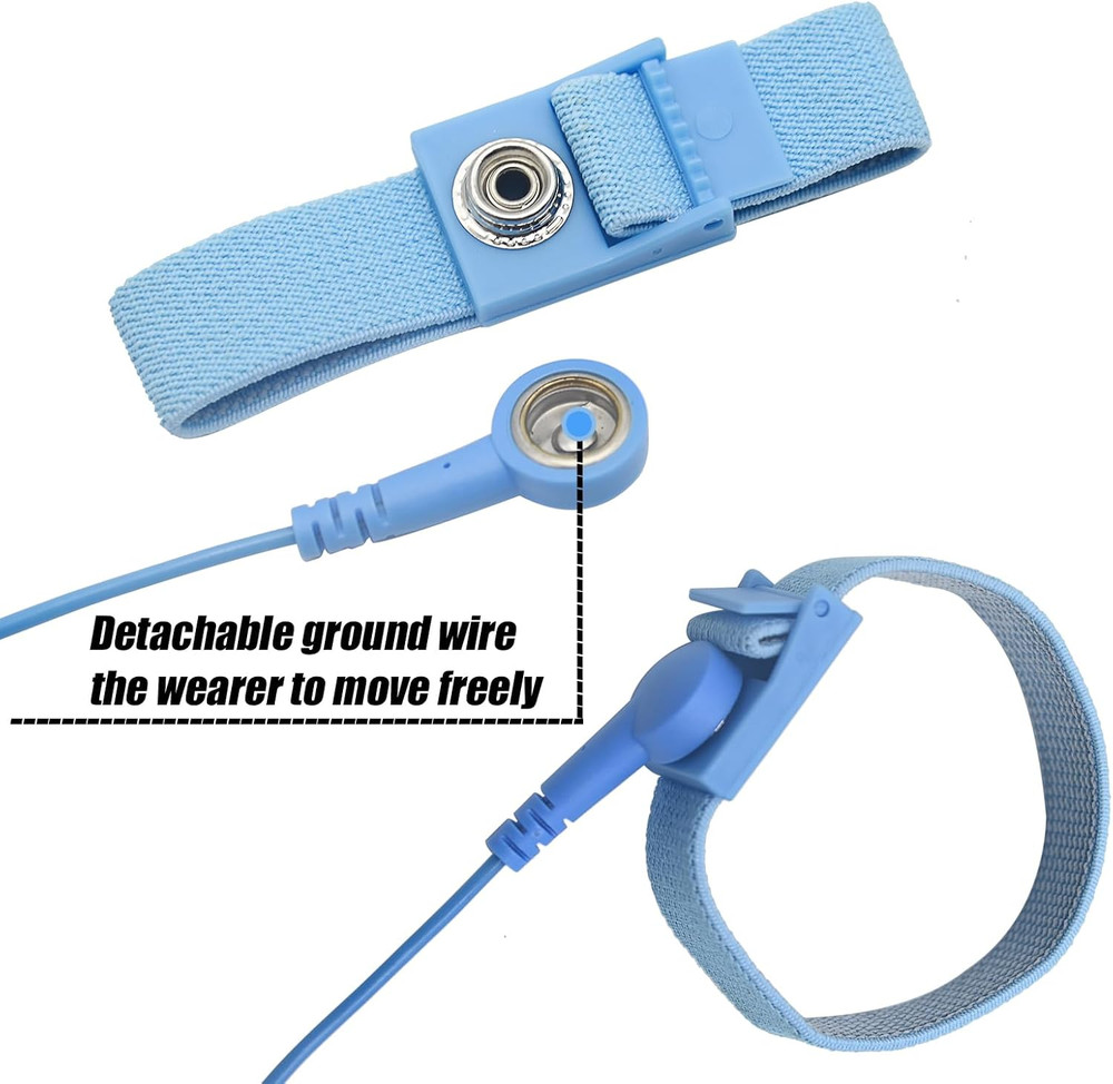 Anti Static Wrist Strap 2 Pack ESD Grounding Band for Electronics
