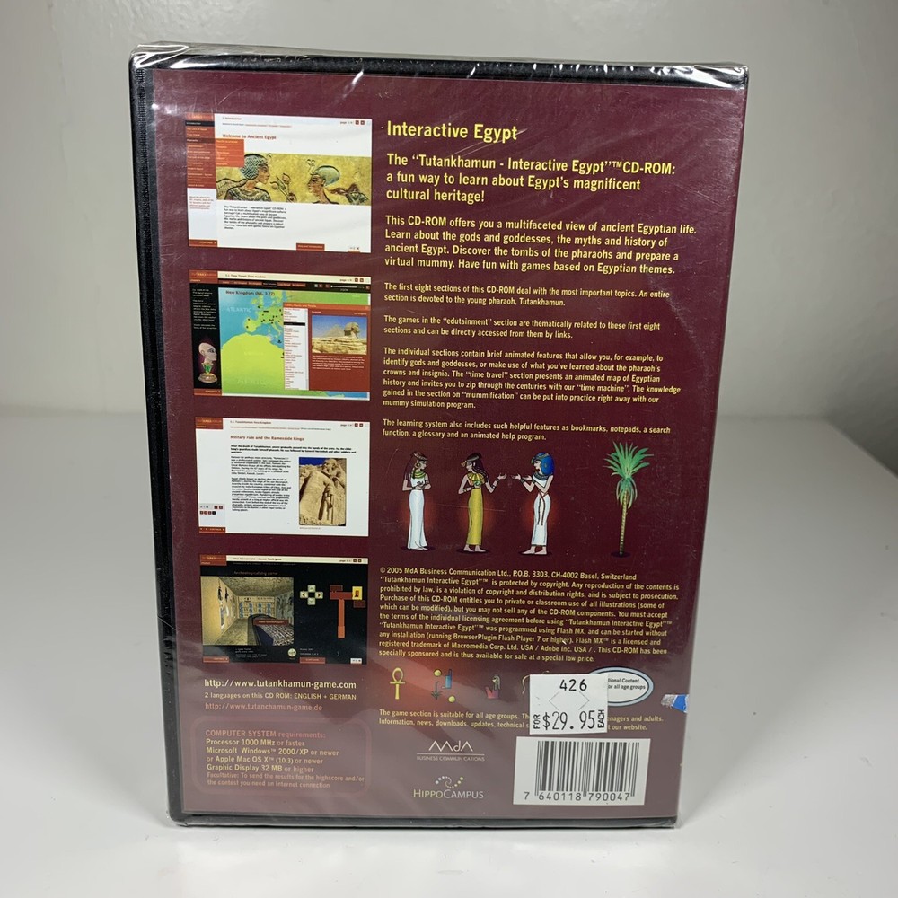 Interactive Egypt: Tutankhamun PC and Mac CD-ROM Educational History King Tut