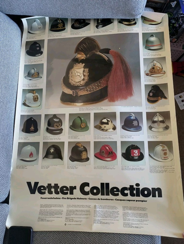 Poster Vetter Collection Fire Brigade Helmets
