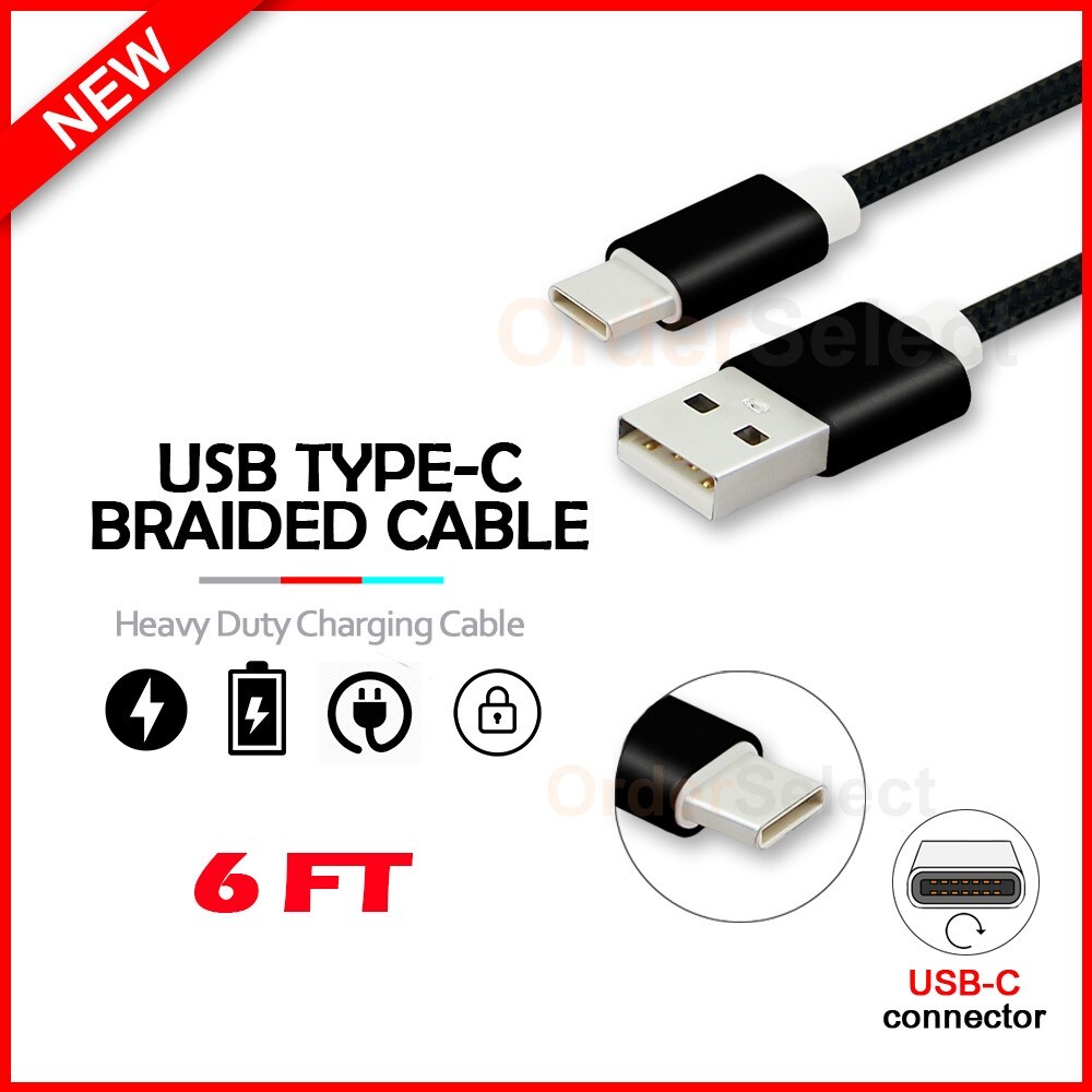 6FT USB Type-C Thick Charger Cable Cord for Amazon Fire HD 8 10th Gen (2020)