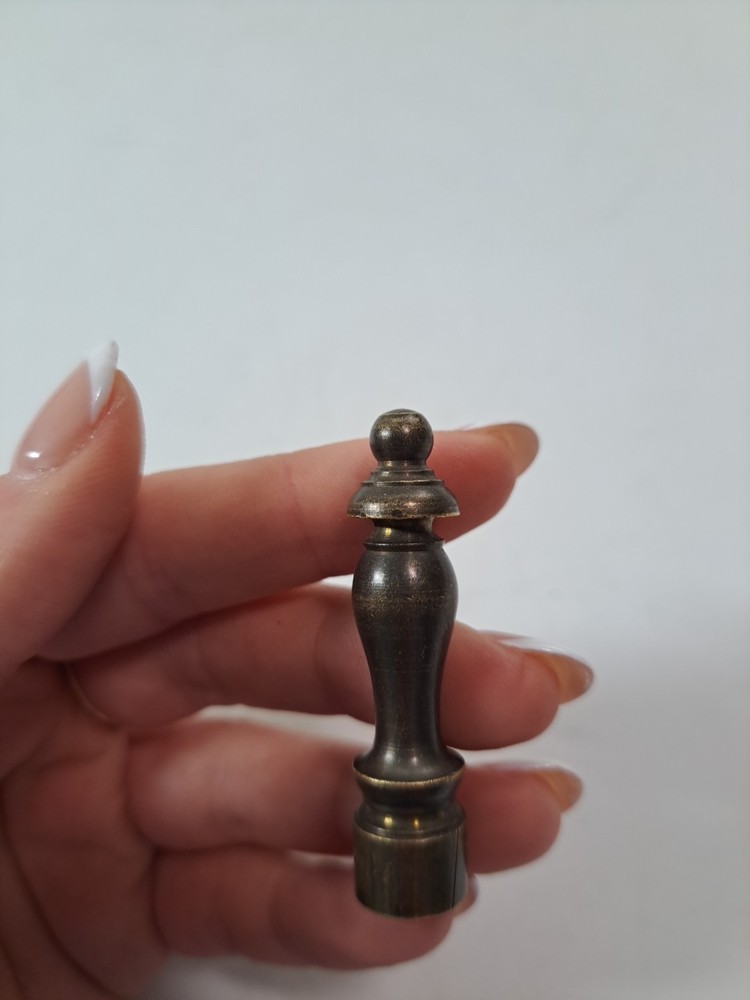 Brass Lamp Finial Turned Colonial Style