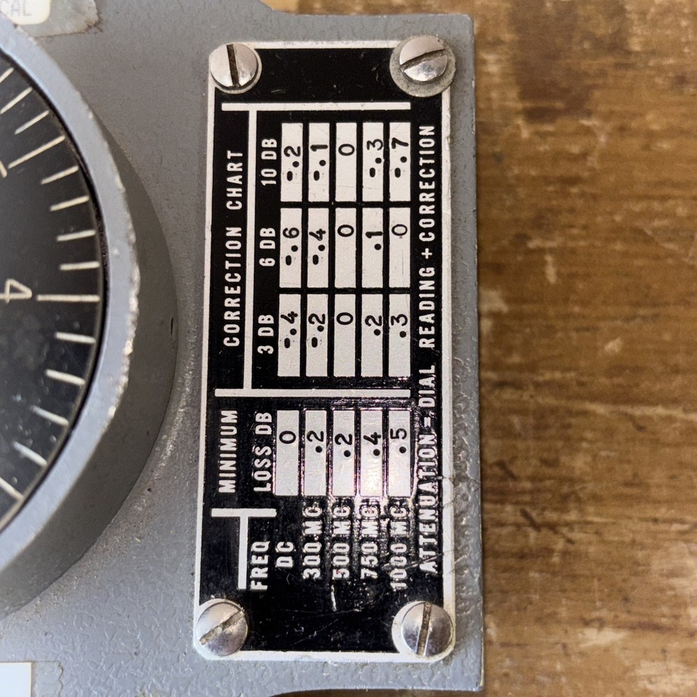 Weinschel Engineering Model 905 Dial Attenuator Untested