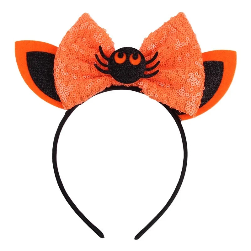 Halloween Orange Bow Headband