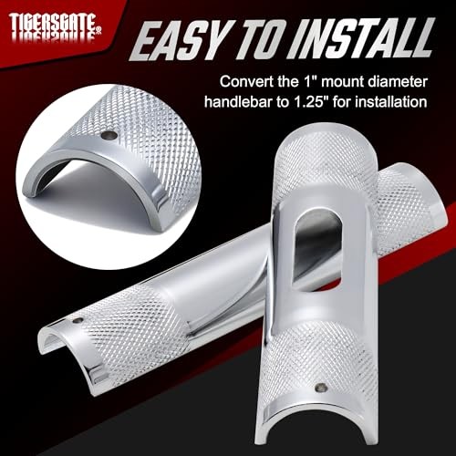 Handlebar Riser Adapter handlebar shim changing mounting diameter from 1 Chrome