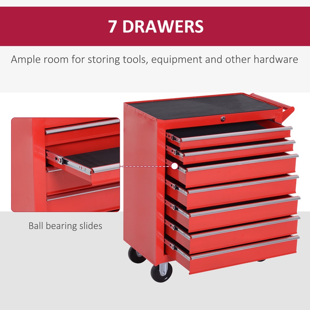Durhand 7-Drawer Roller Tool Cabinet - Ultimate Garage Storage Solution!