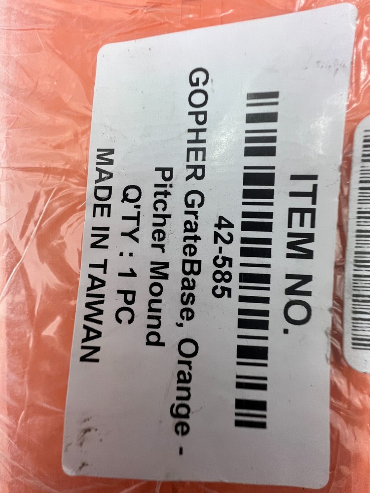 Gopher 42-585 GrateBase Orange Pitcher Mound (P1) Replacement Durable