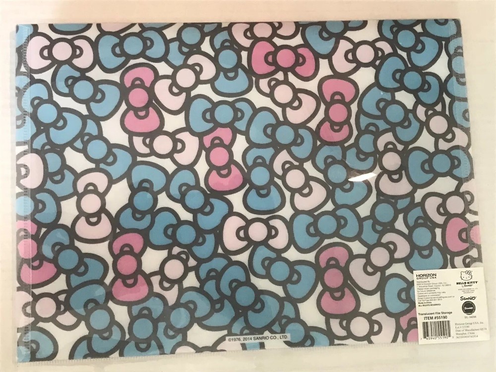 Hello Kitty File Storage With Multi-Colored Bows